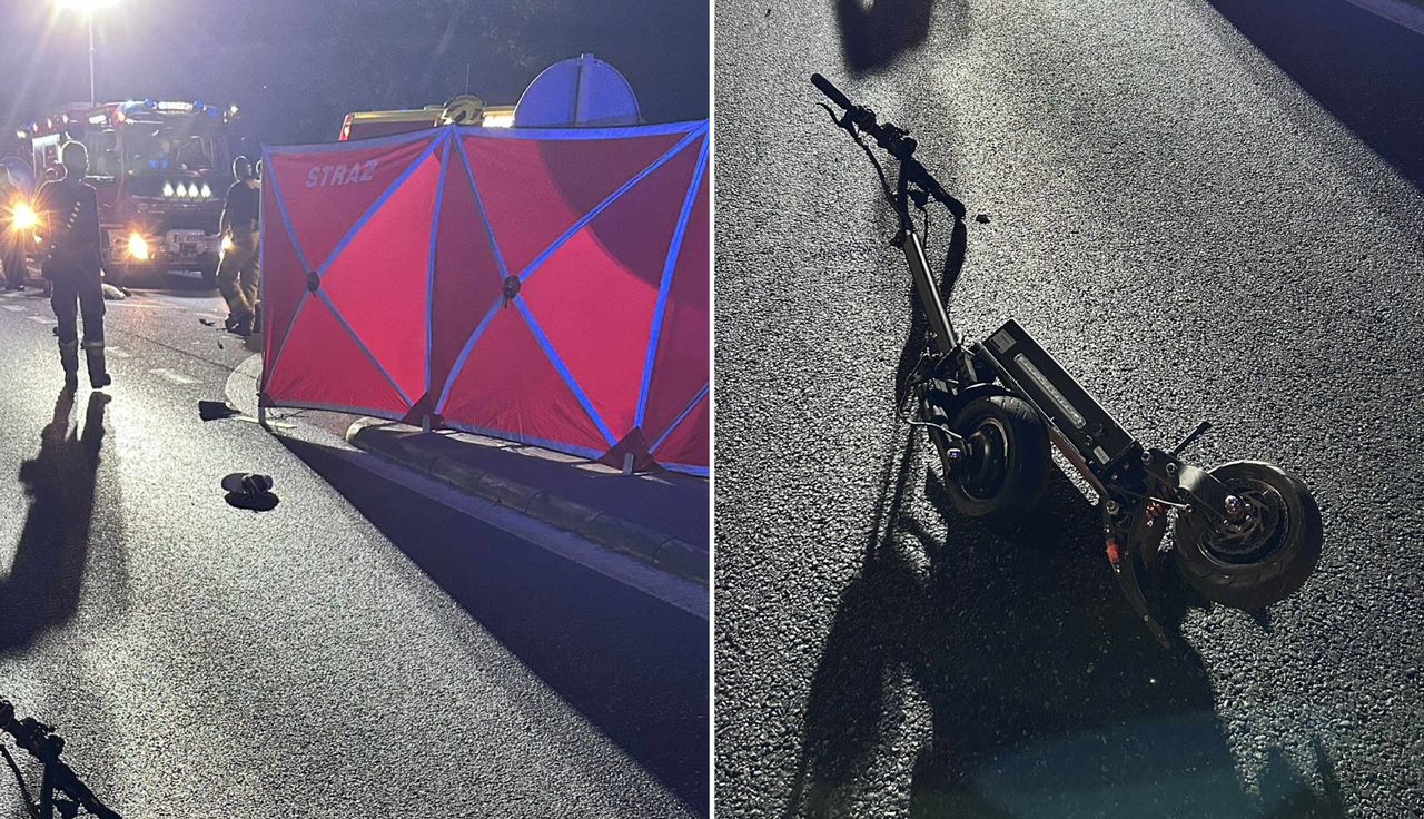 Tragedia na Mazowszu. Jechali jedną hulajnogą. Nie żyją