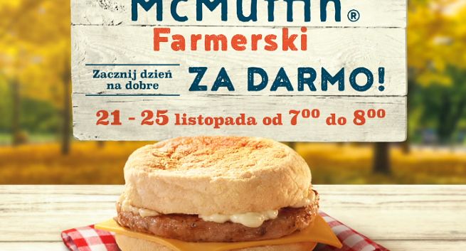 McMuffin Farmerski rano za darmo w promocji McDonald’s (wideo)