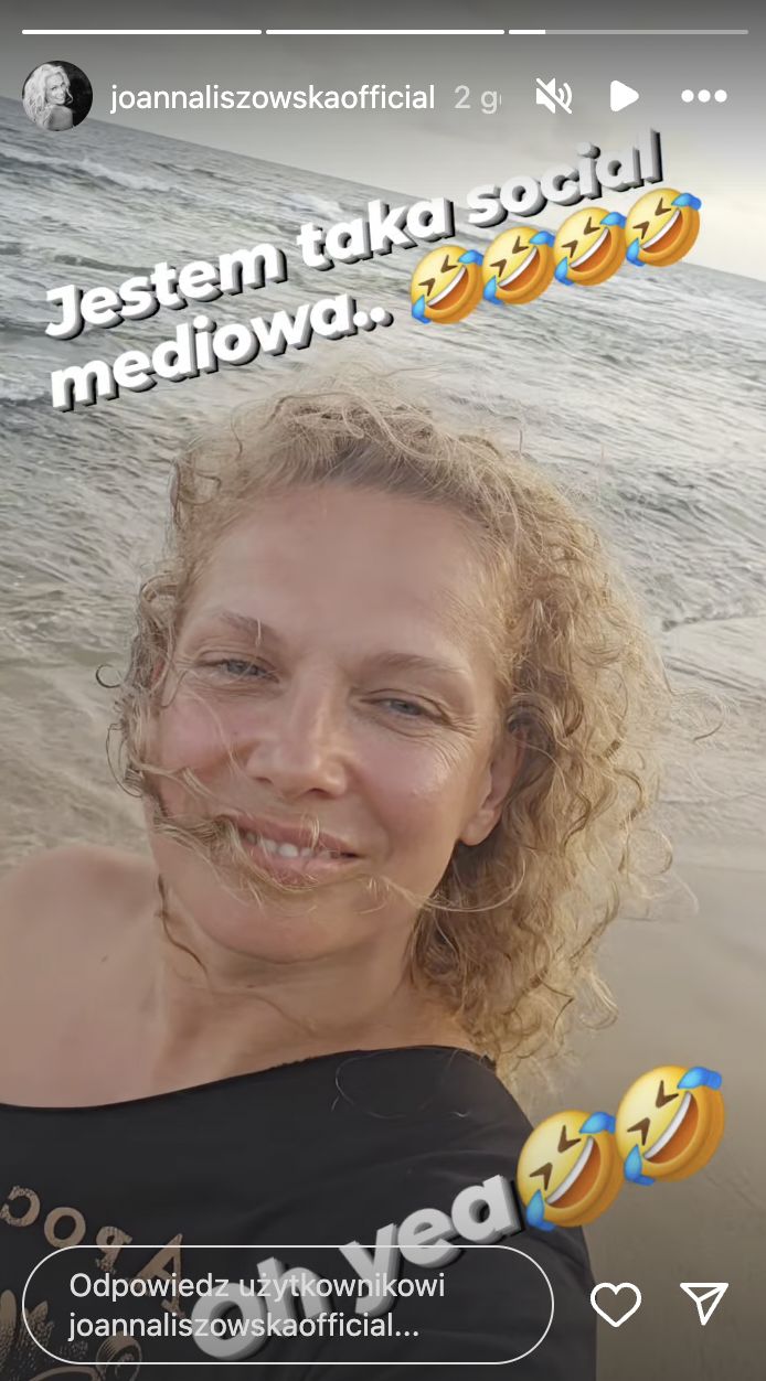 Joanna Liszowska wypoczywa na plaży