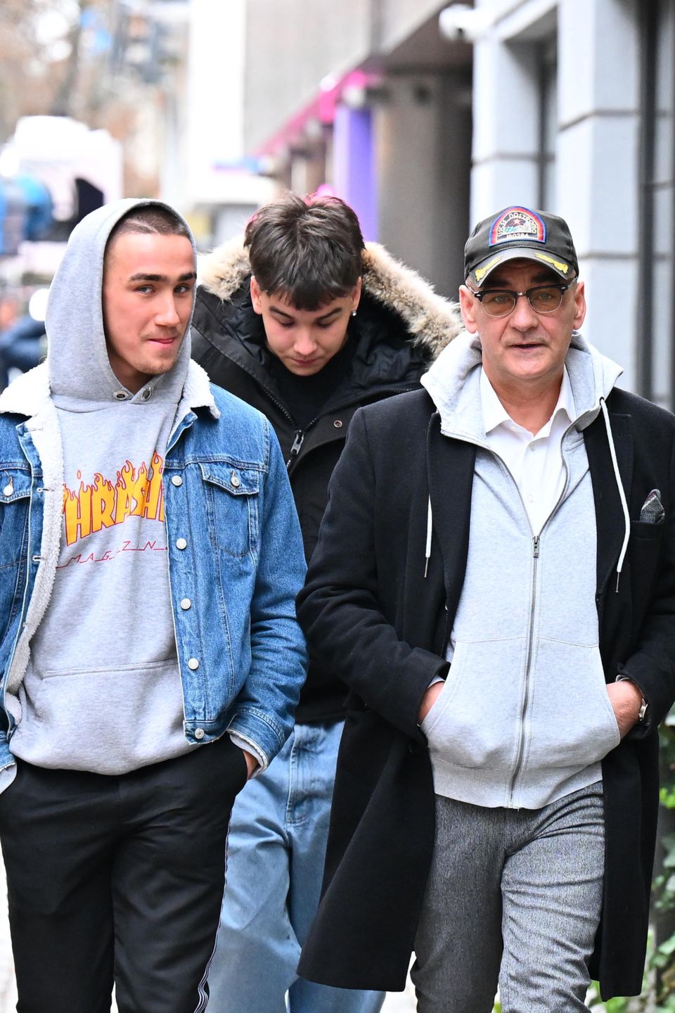 Robert Gonera z synami przed studiem "Dzień Dobry TVN"