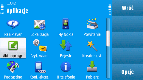 Nokia-N97 - aktualizacja oprogramowania przez sieć komórkową.