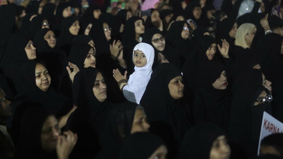 Protest muzułmańskich kobiet w indyjskim Bombaju/ Zdjęcie ilustracyjne