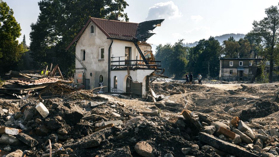Stronie Śląskie po przejściu fali powodziowej 