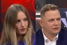 Olga Malinkiewicz i szef Columbus Energy Dawid Zieliński