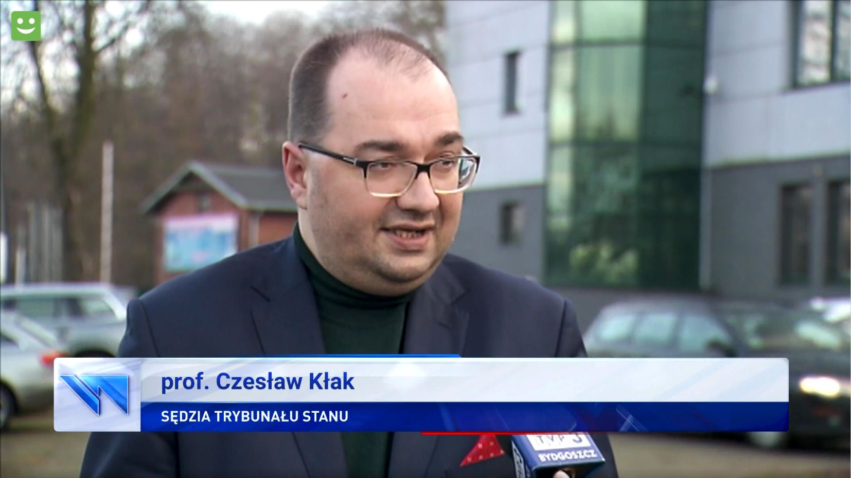 - Sędzia decydując się na taki, a nie inny model kariery zawodowej musi liczyć się z tym, że pańswto rozliczy go z tego zachowania w sytuacji, w których okaże się niegodny zajmowanego urzędu - mówi prof. Czesław Kłak. Kadr omawianego materiału Konrada Wąża, wyemitowanego przez TVP w ramach głównego wydania "Wiadomości" 15 grudnia 2019 r