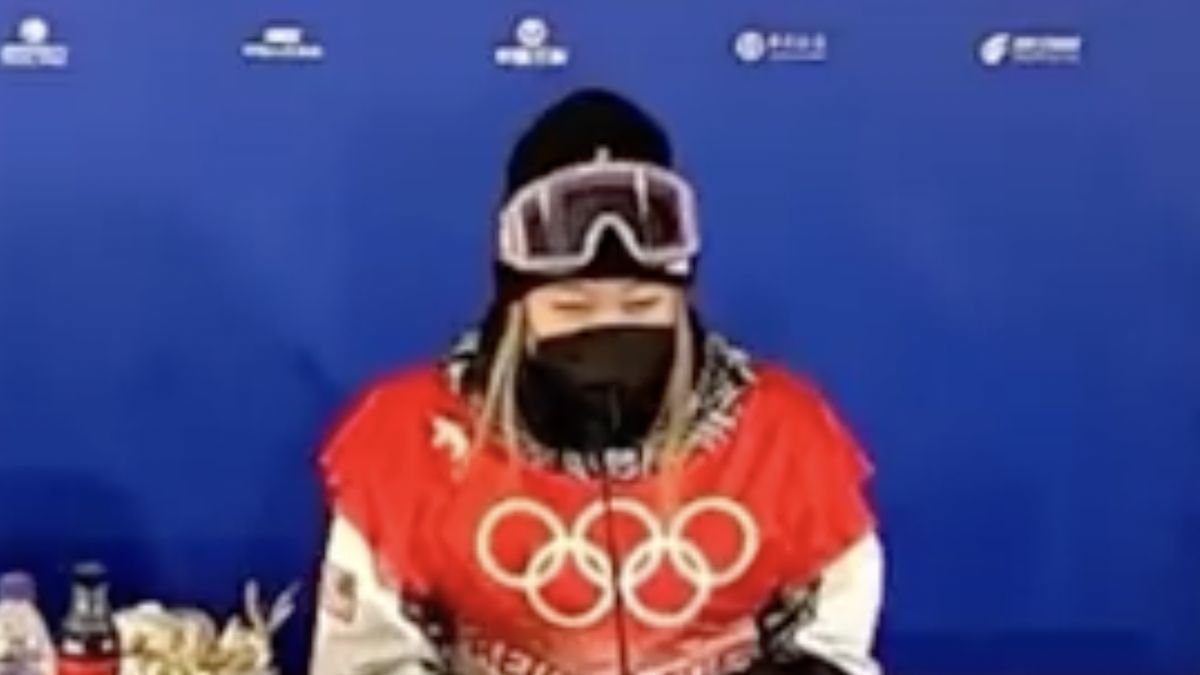 Chloe Kim na konferencji prasowej 