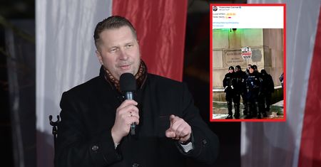 Czarnek opublikował zdjęcie z protestu. "Solidarni z Kamińskim i Wąsikiem"
