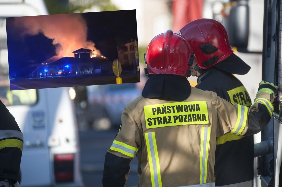 Pożar w Warszawie. Na Wawrze supermarket stanął w płomieniach 