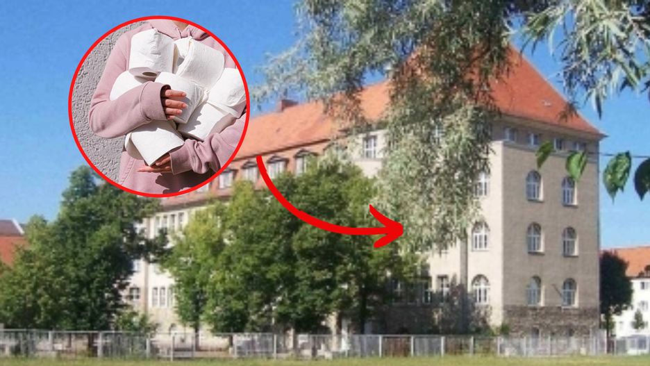 Uczniowie liceum w Halle przynoszą do szkoły własny papier toaletowy