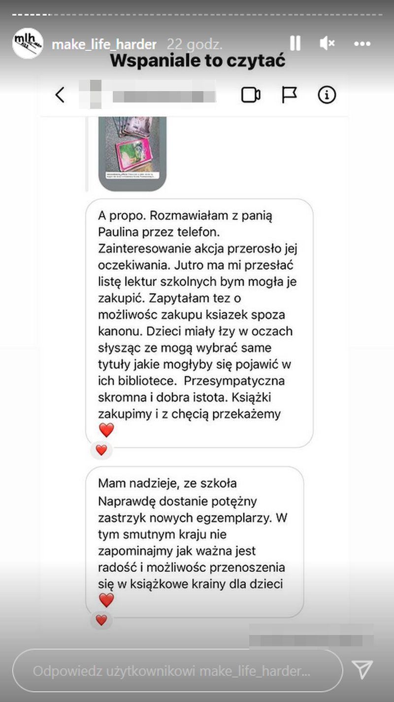 Screen z Instastories MLH