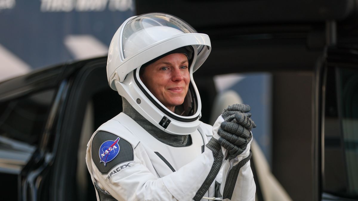 Three astronauts and one cosmonaut on the Crew-11 mission to the International Space Station board their transport vehicles to the launch pad on the second launch attempt at the Neil Armstrong Operations and Checkout Building in Kennedy Space Center, FL, on August 1, 2025. (Photo by Austin DeSisto/NurPhoto via Getty Images)