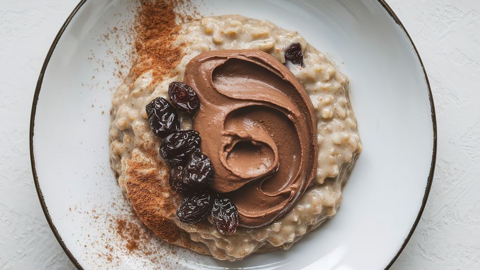 Owsianka z musem czekoladowym