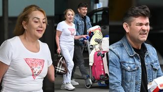 Obładowani walizkami Zenon i Danuta Martyniukowie pędzą do mercedesa za ponad 300 tysięcy złotych