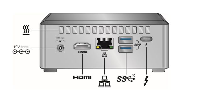 Intel NUC - złącza