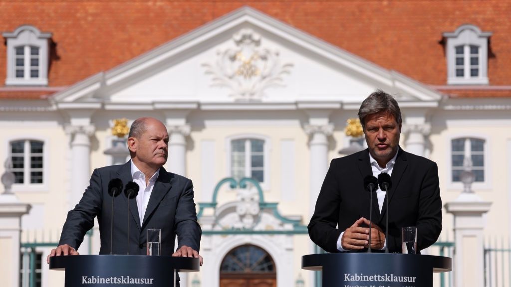 Niemiecki kanclerz Olaf Scholz  i minister gospodarki Robert Habeck