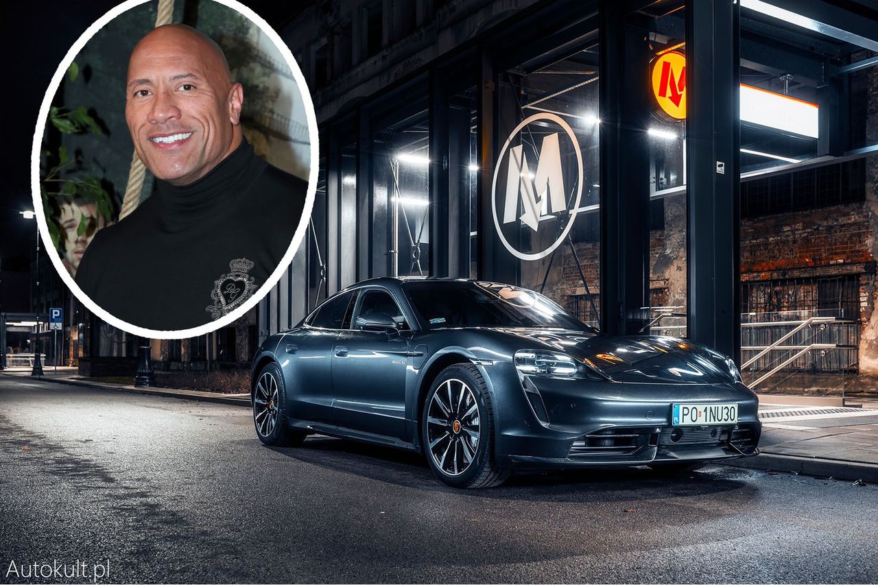 Dwayne Johnson miał zagrać w porsche taycanie, ale nie zmieścił się do niego