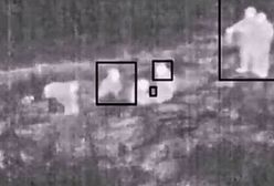 Migranci chcieli przejść granicę "na czworaka". Na nagraniu widać reakcję strażników