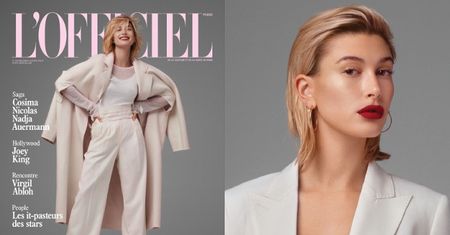 Szykowna Hailey Baldwin wydyma czerwone usta w nowej sesji