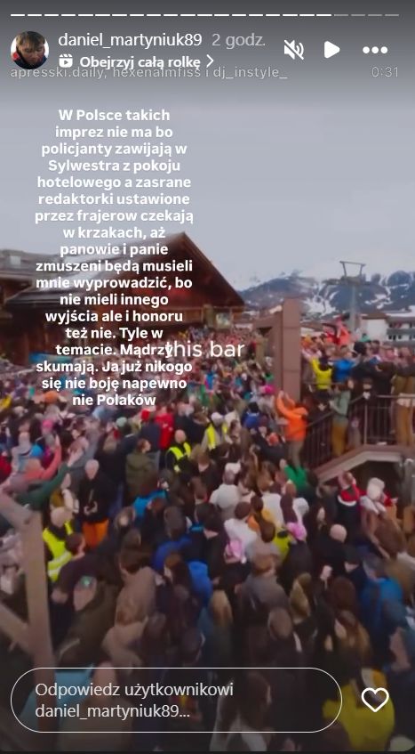 Daniel Martyniuk uderza w imprezy w Zakopanem