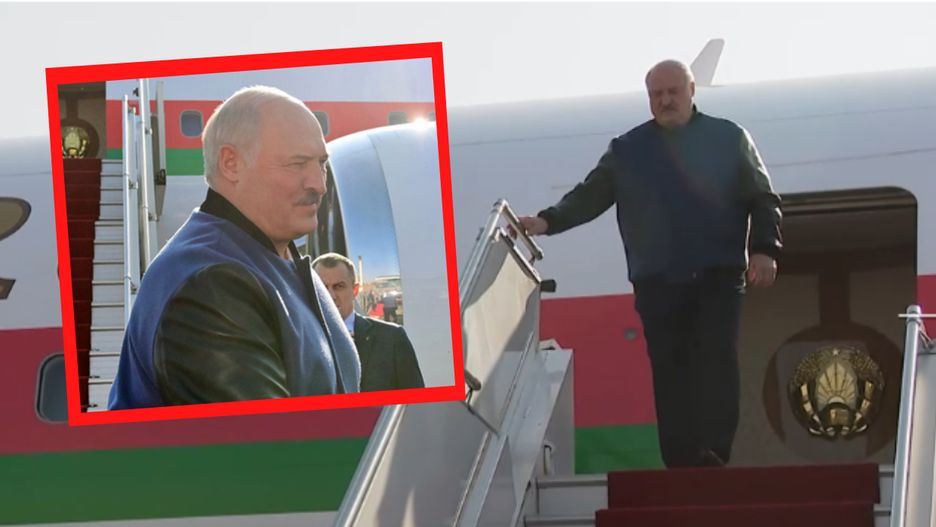 Łukaszenka w trakcie powitania w Erywaniu wyraźnie kulał.