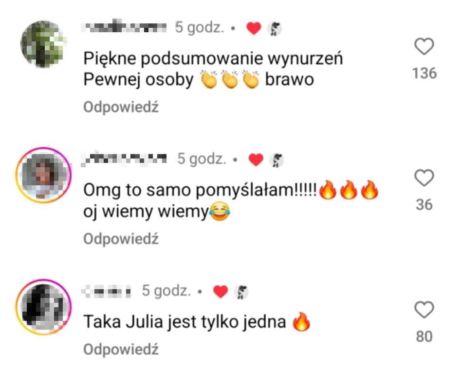 Julia Wieniawa zareagowała na komentarze na swoim profilu