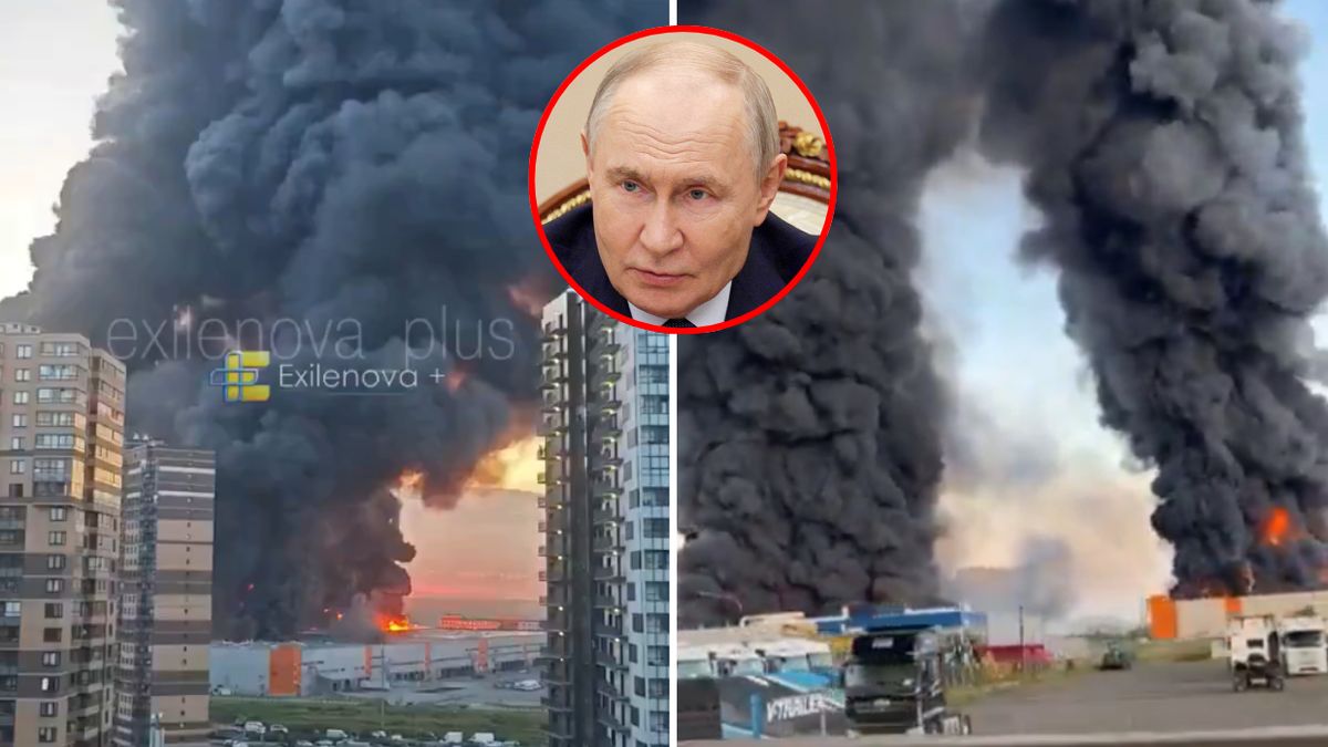 Atak na rodzinne miasto Putina. Pożary pod Petersburgiem