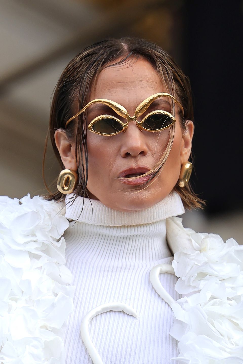 Jennifer Lopez na Fashion Weeku w Paryżu