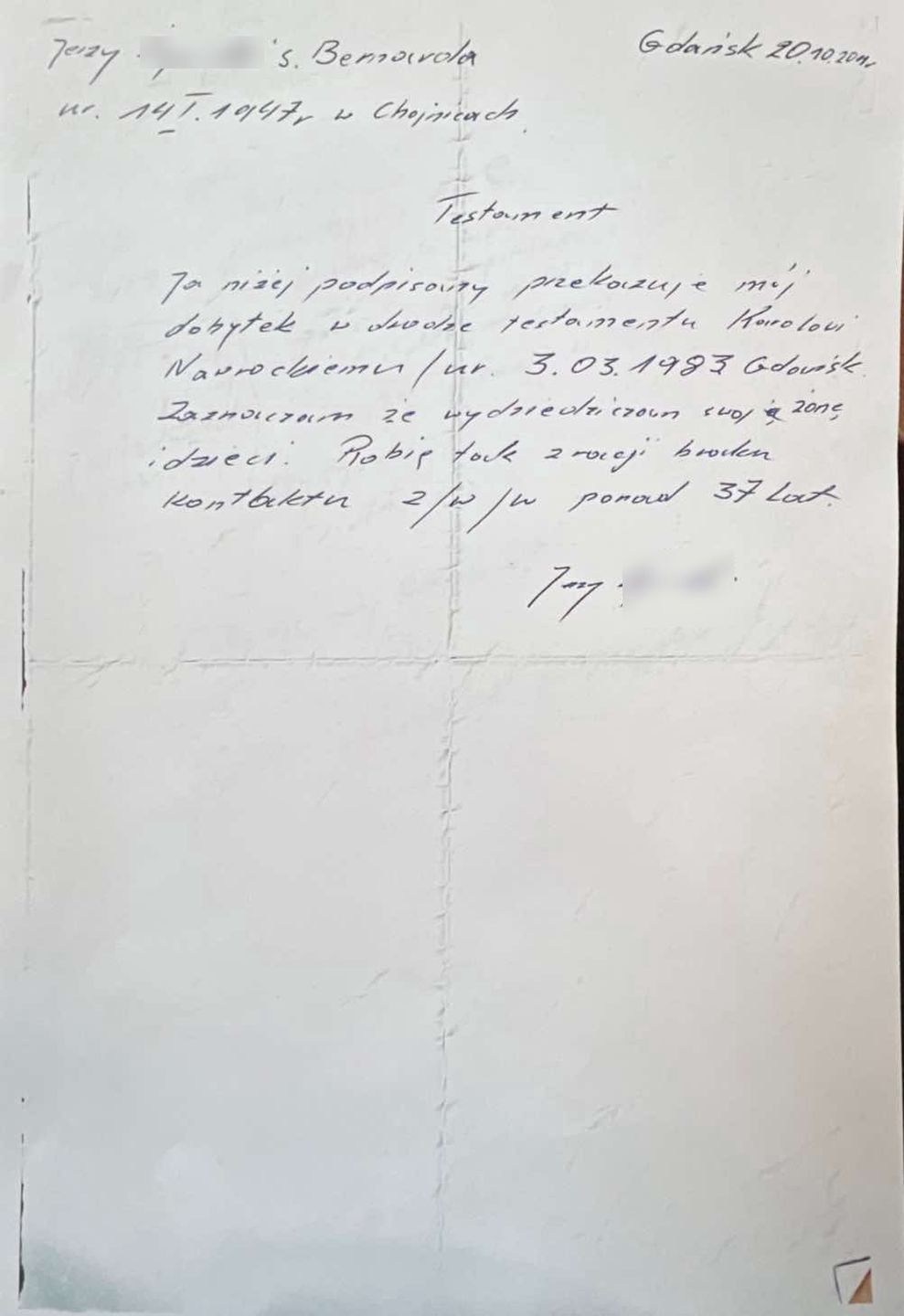 Testament pana Jerzego Ż.
