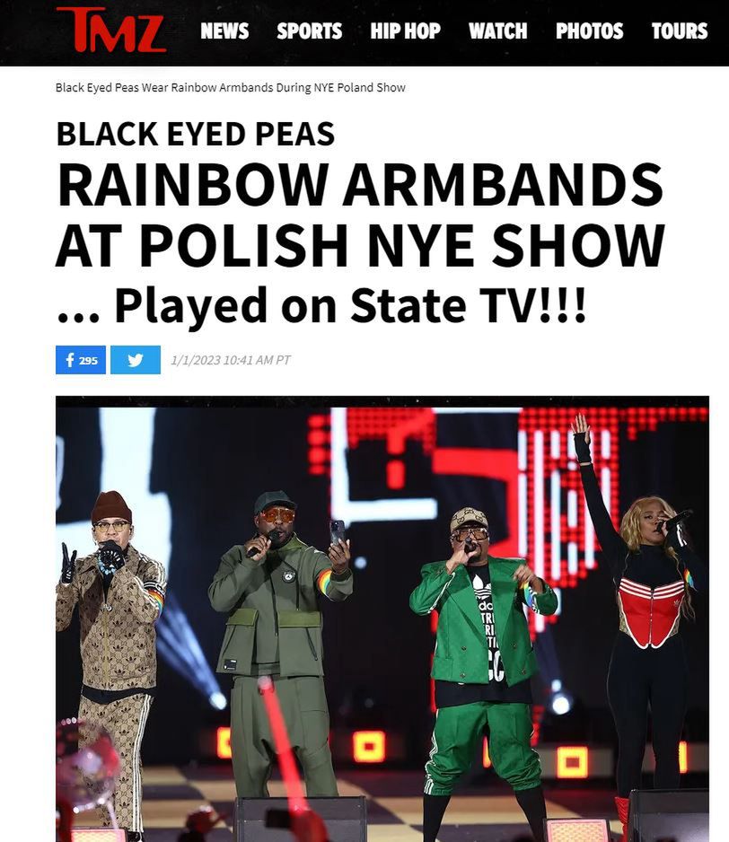 Nagłówki zagranicznych mediów o występie Black Eyed Peas w Zakopanem