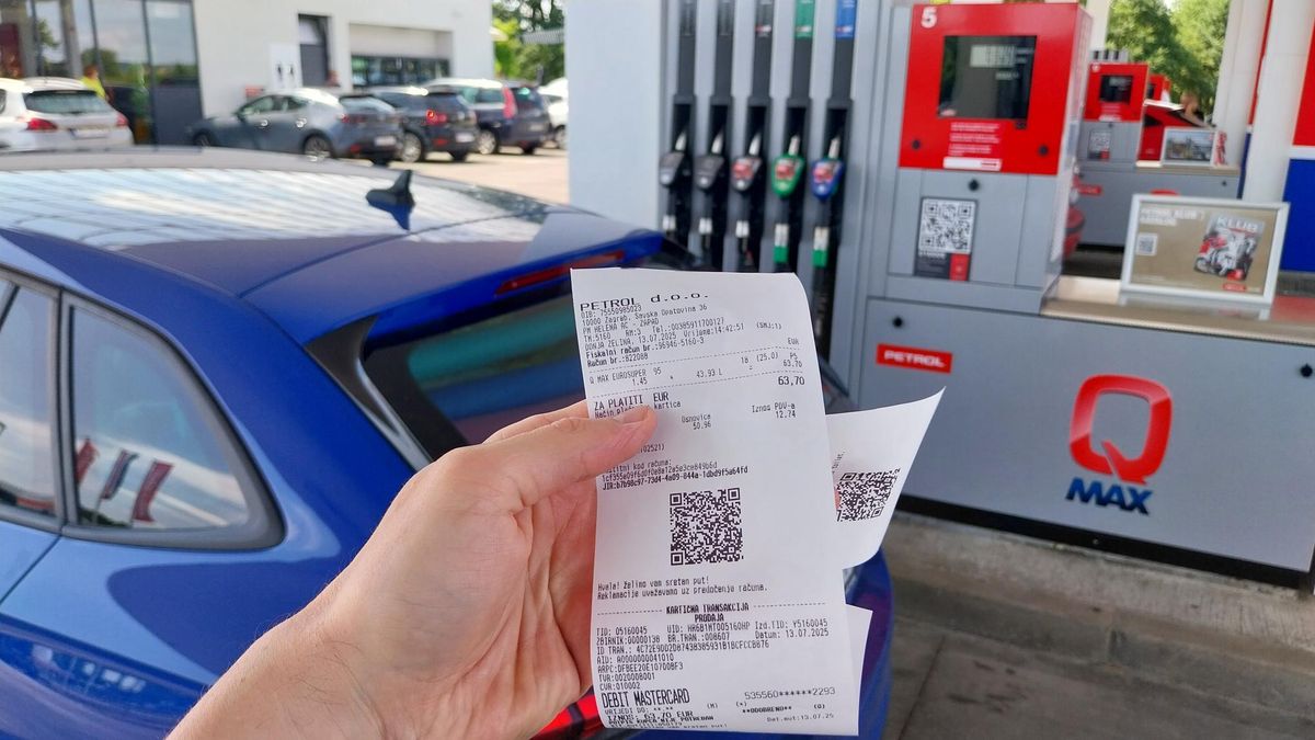 Rachunek z chorwackiej stacji