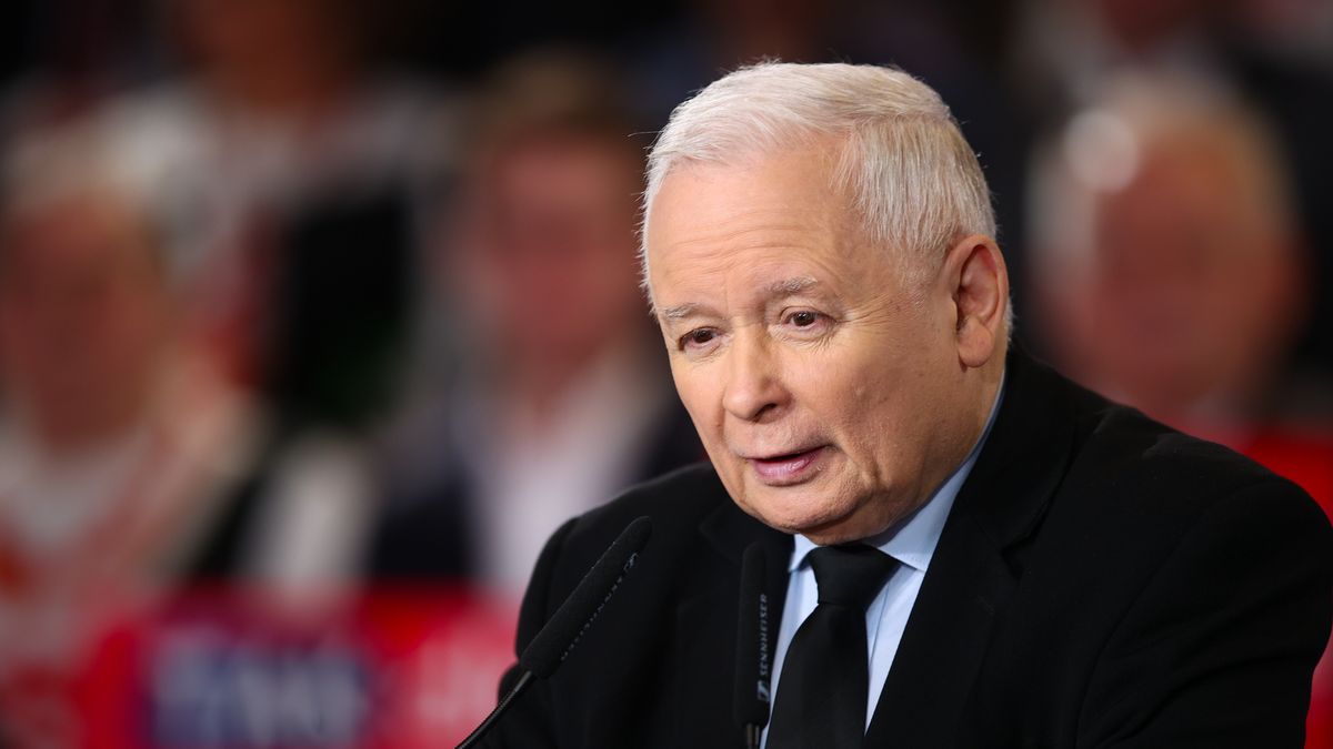 Jarosław Kaczyński przemawiał w trakcie niedzielnej konwencji PiS w Krakowie