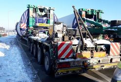 Nielegalny transport wiatraków blokował drogę. Rekordowy mandat