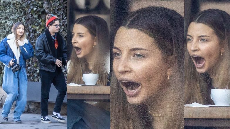 Julia Wieniawa ziewa na spotkaniu 