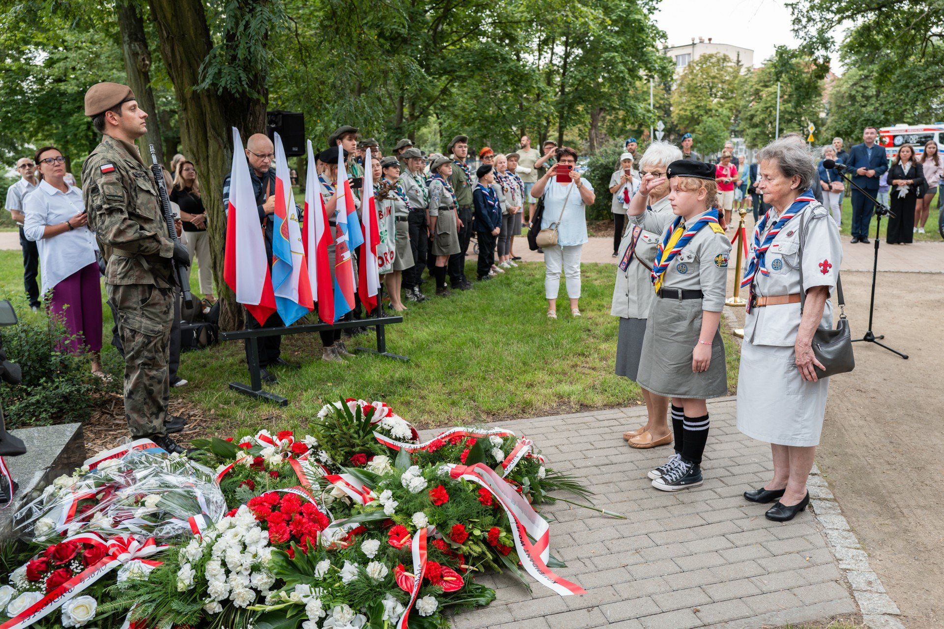 Uroczystości w Bydgoszczy z okazji 81. rocznicy wybuchu Powstania Warszawskiego.