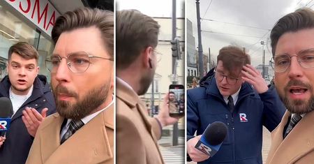 Atak na reportera TVN24. Gonili go z mikrofonami
