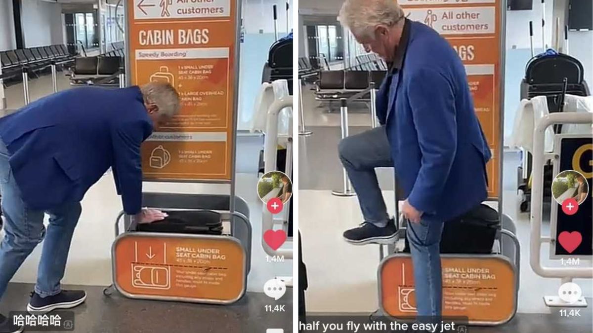 Zdeterminowany mężczyzna za wszelką cenę próbował uniknąć opłaty za zbyt duży bagaż