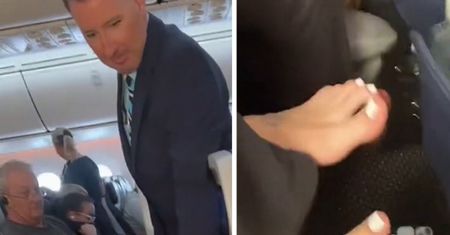 Steward zrobił wymowny gest. Pasażerka pojęła w mig