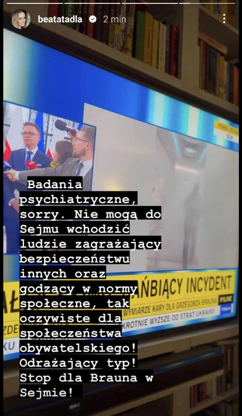 Reakcje celebrytów na zachowanie Grzegorza Brauna