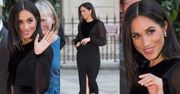 Meghan Markle cała na czarno podziwia sztukę w sukience za 10 tysięcy złotych (ZDJĘCIA)
