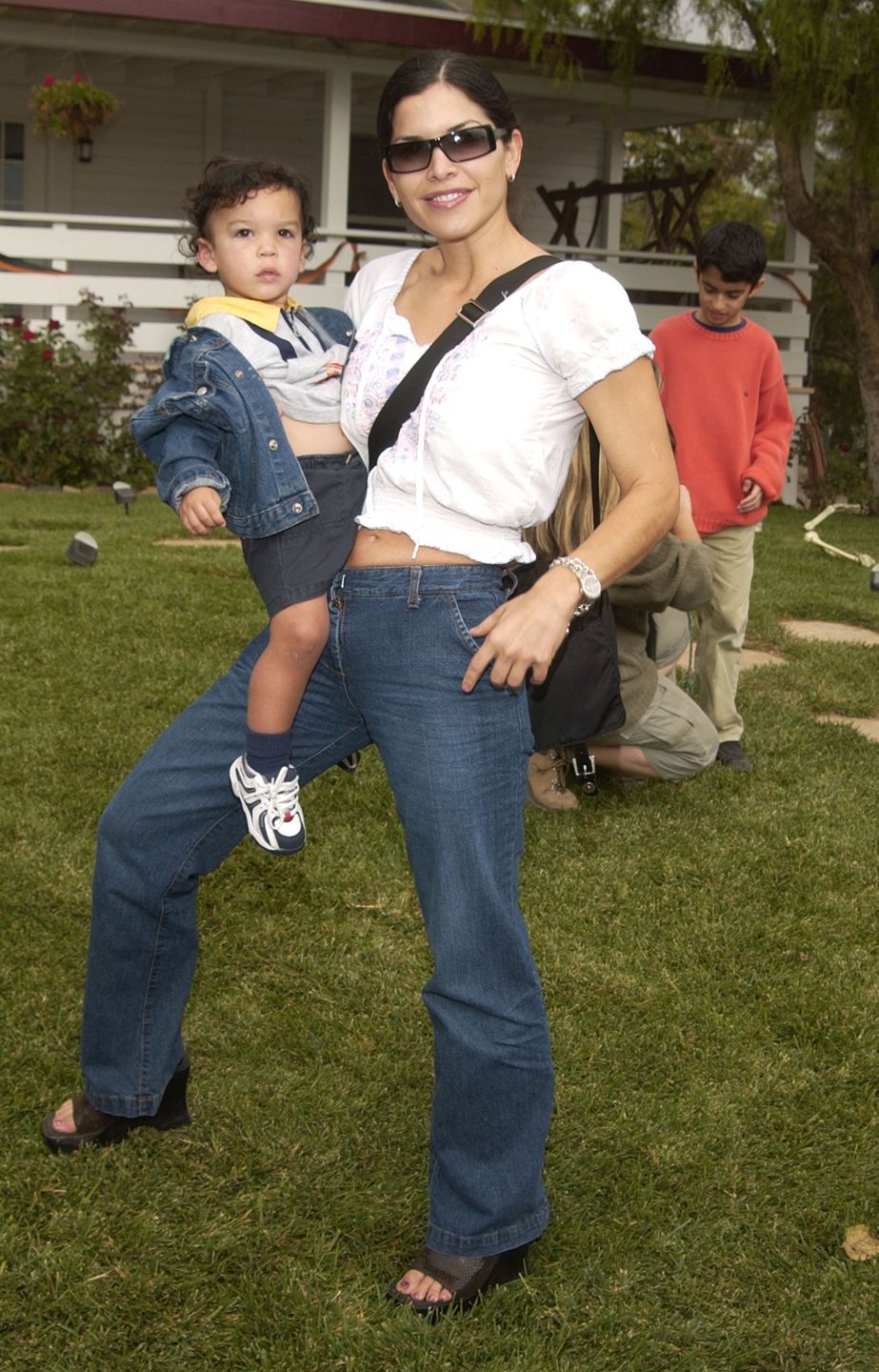 Lauren Sanchez z synem Nikko w 2002 roku