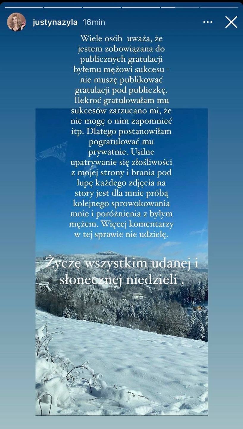 Justyna Żyła tłumaczy się z braku gratulacji dla Piotra