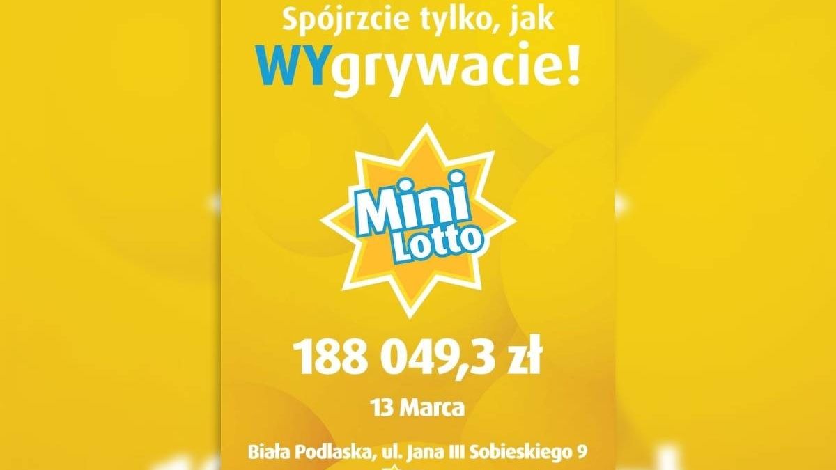 grafika Wygrana Mini Lotto 13 marca