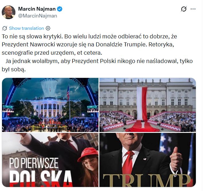 Marcin Najman komentuje zachowanie Karola Nawrockiego