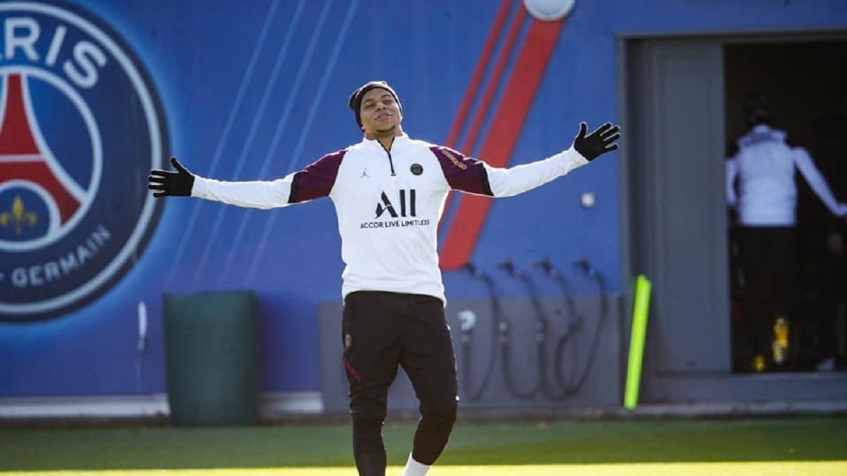 Kylian Mbappe na treningu Paris Saint-Germain