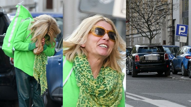 Edyta Olszówka zastawia parking
