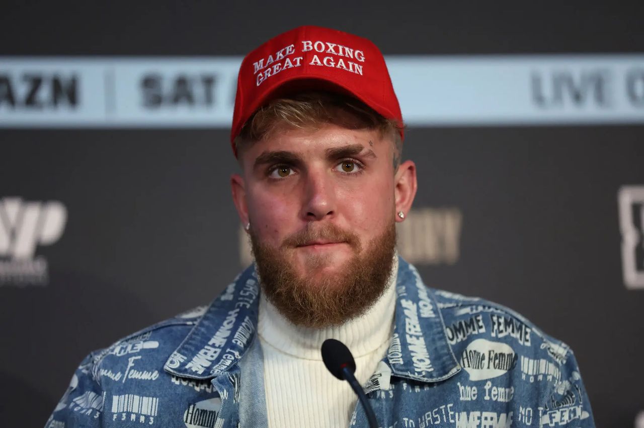 Jake Paul in a cap referencing MAGA