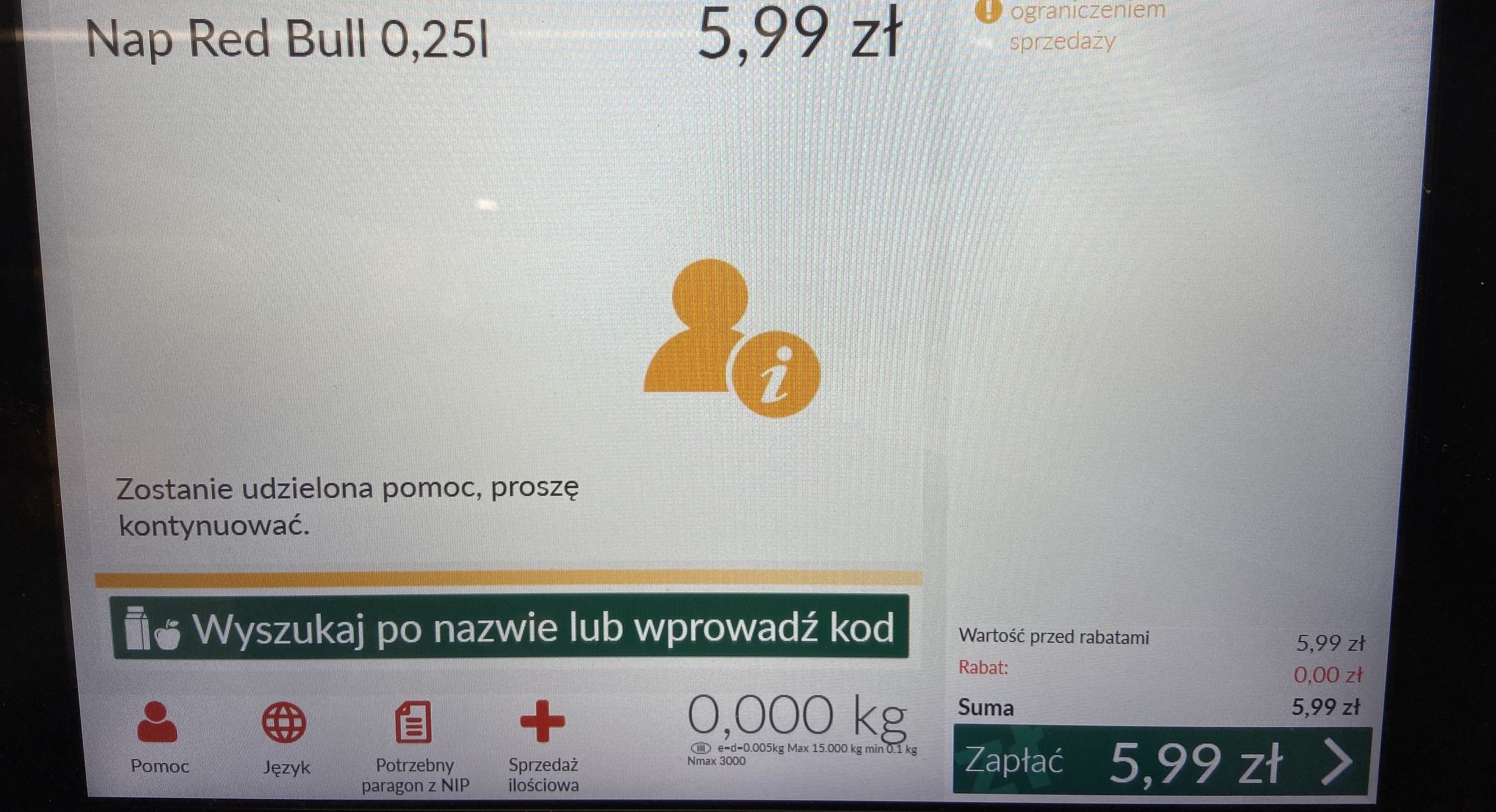 W Biedronce pełnoletni nie kupą już napojów energetycznych w kasach samoobsługowych