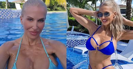 Aneta Glam wyleguje się przy basenie w Miami, pozując w bikini