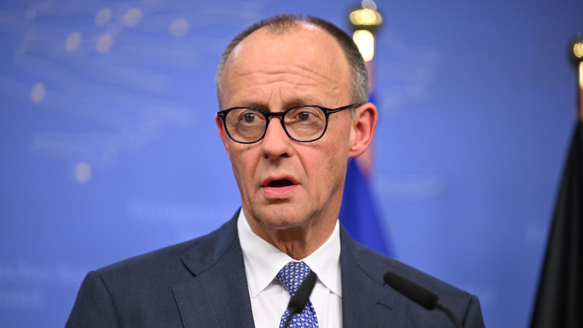 BRUSSELS, BELGIUM - MARCH 19: German Chancellor Friedrich Merz holds a press conference following the European Union (EU) summit in Brussels, Belgium on March 19, 2026. (Photo by Dursun Aydemir/Anadolu via Getty Images)