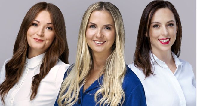 Małgorzata Antkowiak-Bocian, Katarzyna Lech i Angelika Mucha w Follow Vision